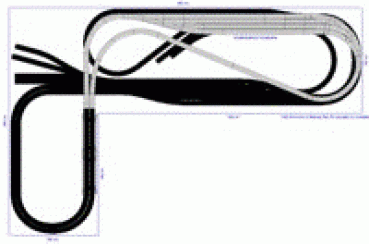 Roco H0 mit Bettung Gleisplan 400 X 260 cm